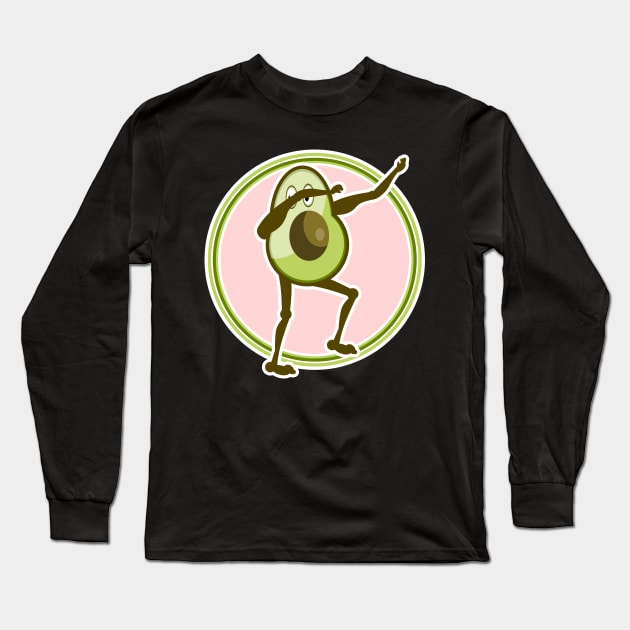 Avocado Dabbing Long Sleeve T-Shirt by mailboxdisco